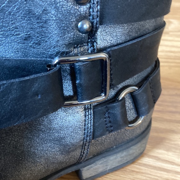 Patrizia Donjon Metallic - Black Buckle Ankle Boot Booties Size 39 (8) - Picture 16 of 16